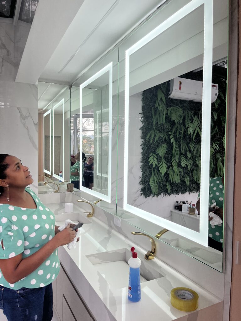 Instalação profissional de espelhos Itaim Bibi